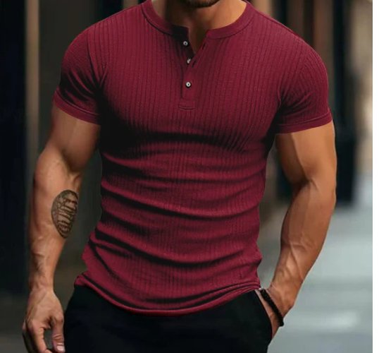 Zachary - Casual stretch knit short sleeve t-shirt