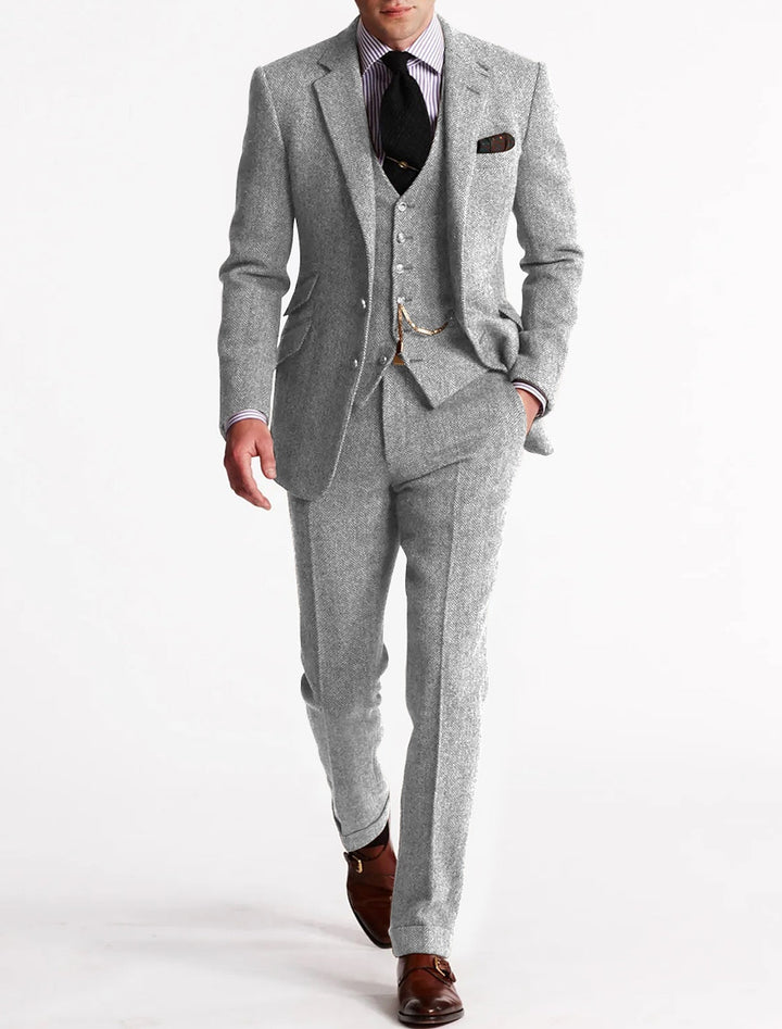 Ryker - Men's Tri-Set Nuptial Suit With Chest Pocket
