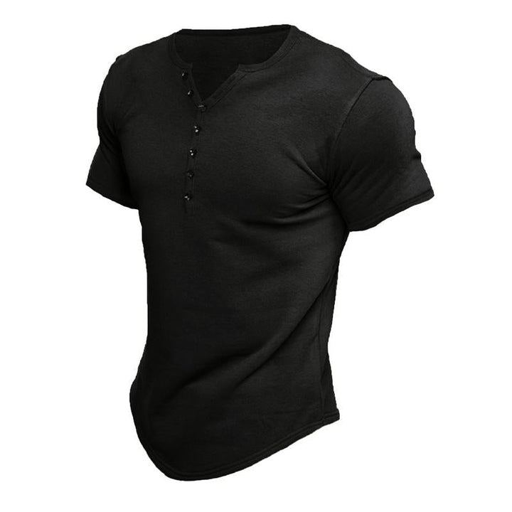 Archer - Short sleeve solid button t-shirt