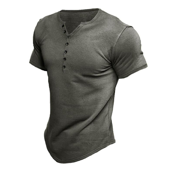 Archer - Short sleeve solid button t-shirt