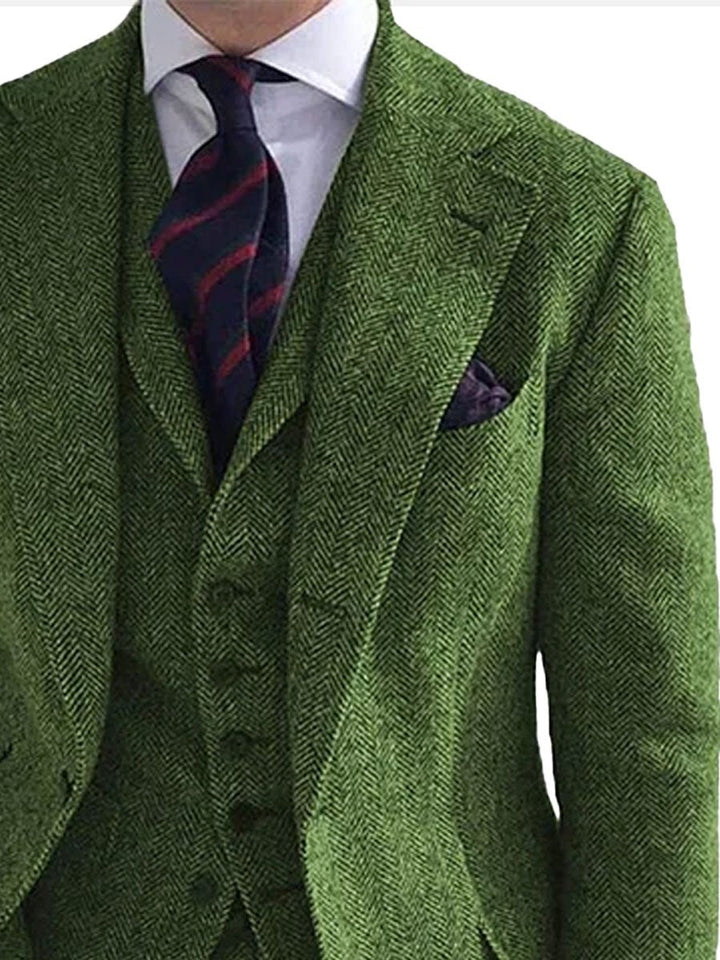 Camden - Herringbone double-sided tweed casual blazer for men