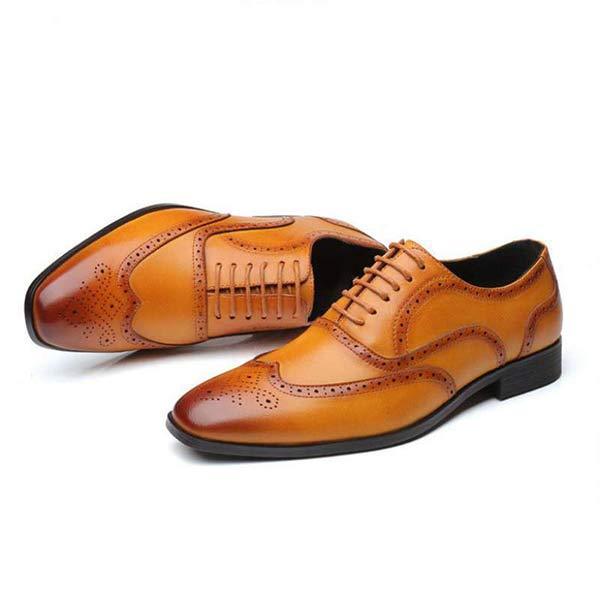 Benton - Men's classic brogue office shoes