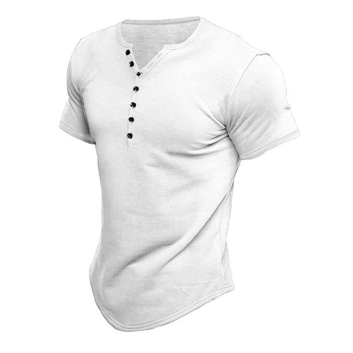 Archer - Short sleeve solid button t-shirt