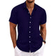Felix - Cotton linen striped lapel shirt