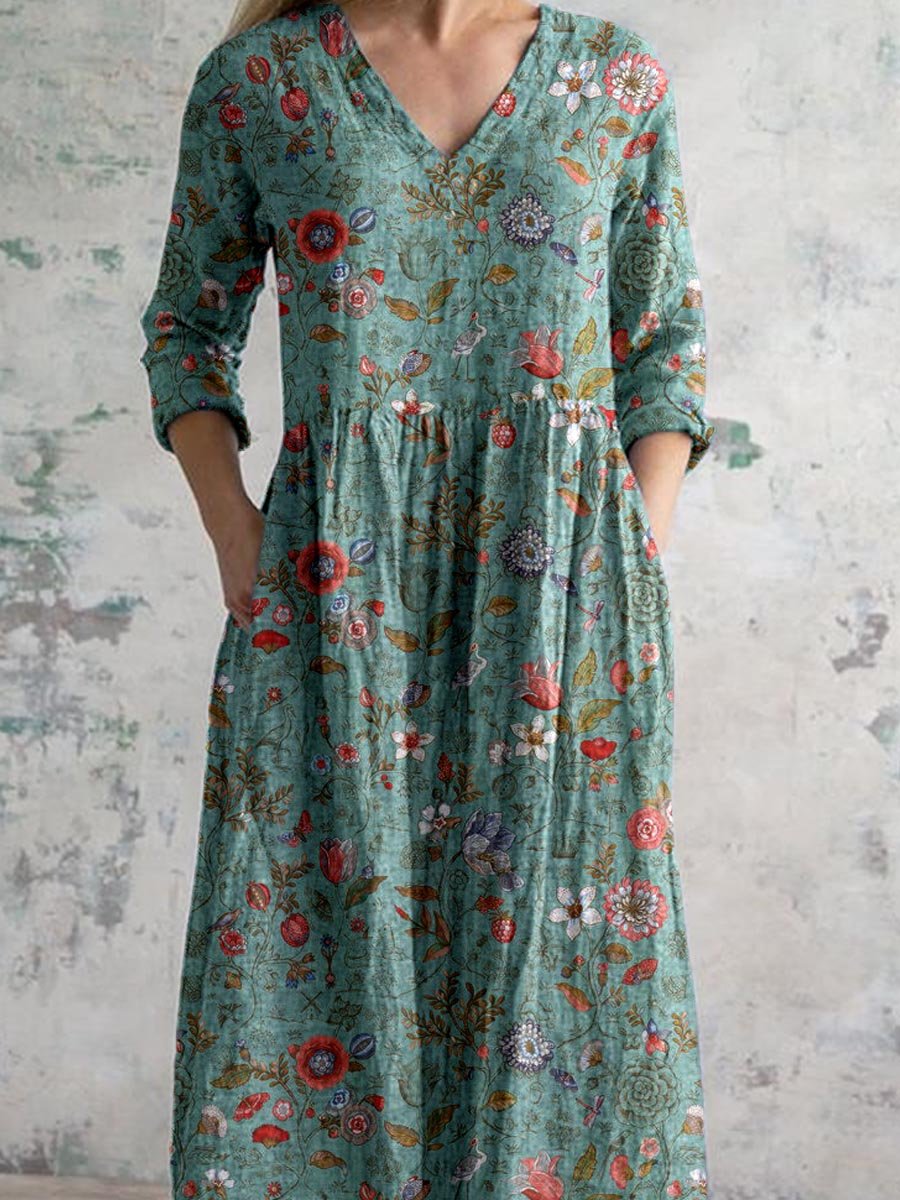 Boho Floral Dress for Women | Maxi