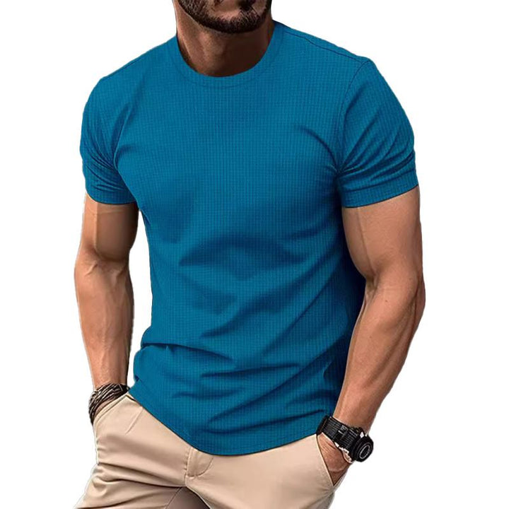 Christian - Casual round neck ice silk t-shirt