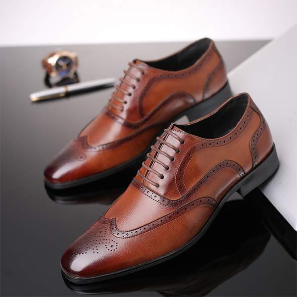 Benton - Men's classic brogue office shoes