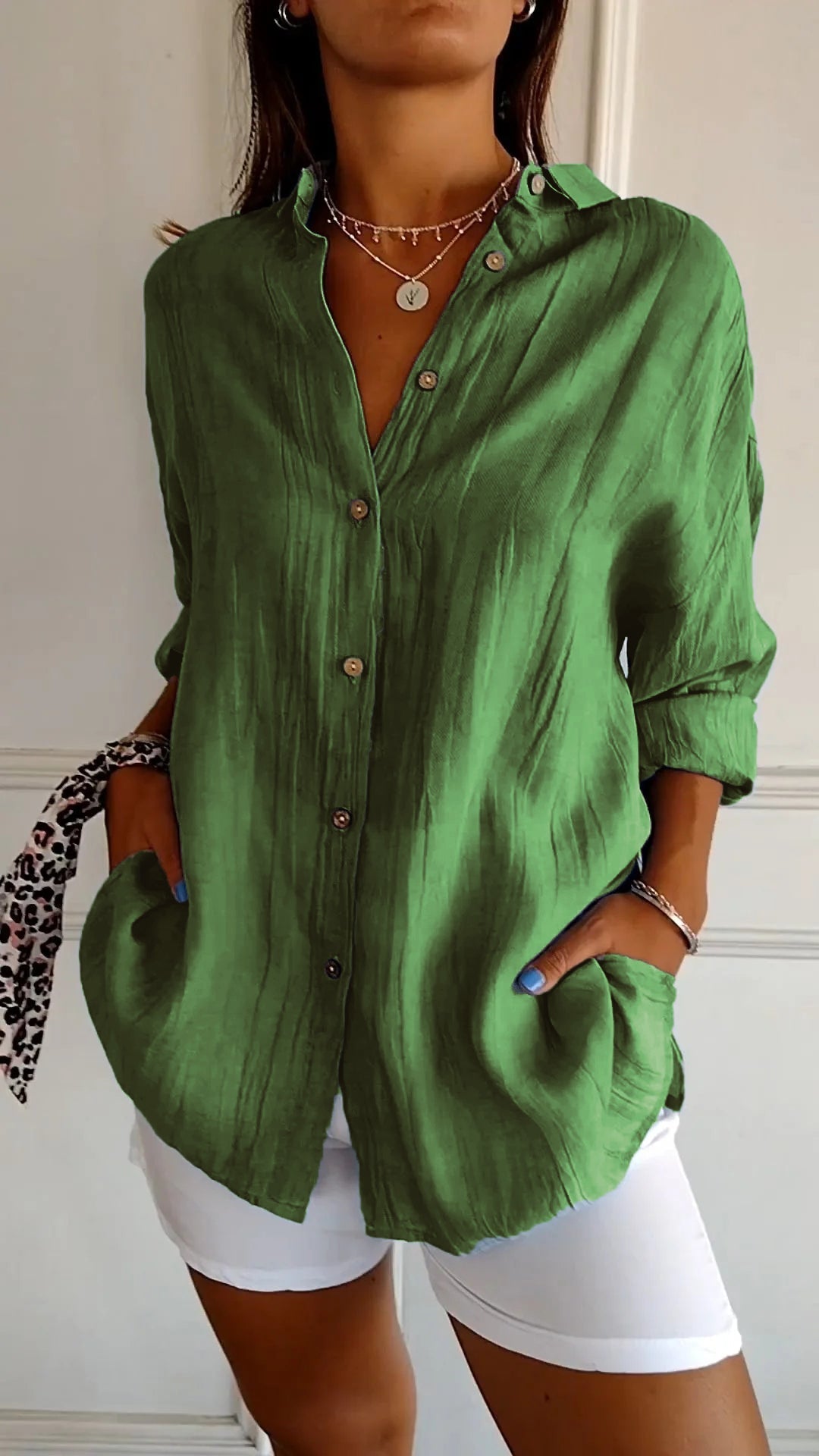 Women’s Oversized Button Blouse | Casual