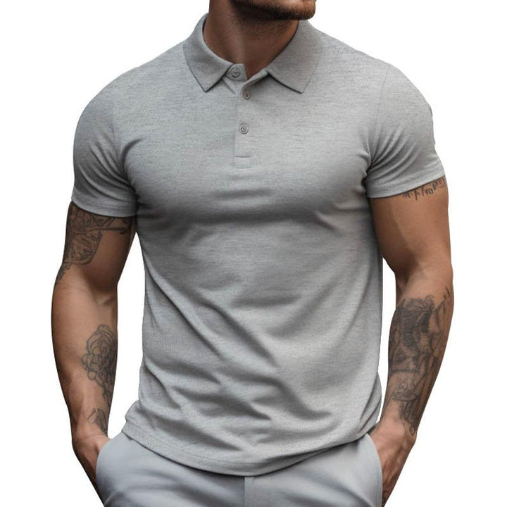Miles - Men's Solid Slim Fit Short Sleeve Casual Polo Shirt