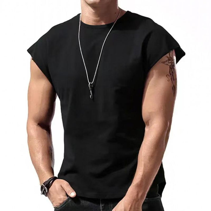 Asher - Solid Loose Sleeveless Sports T-shirt