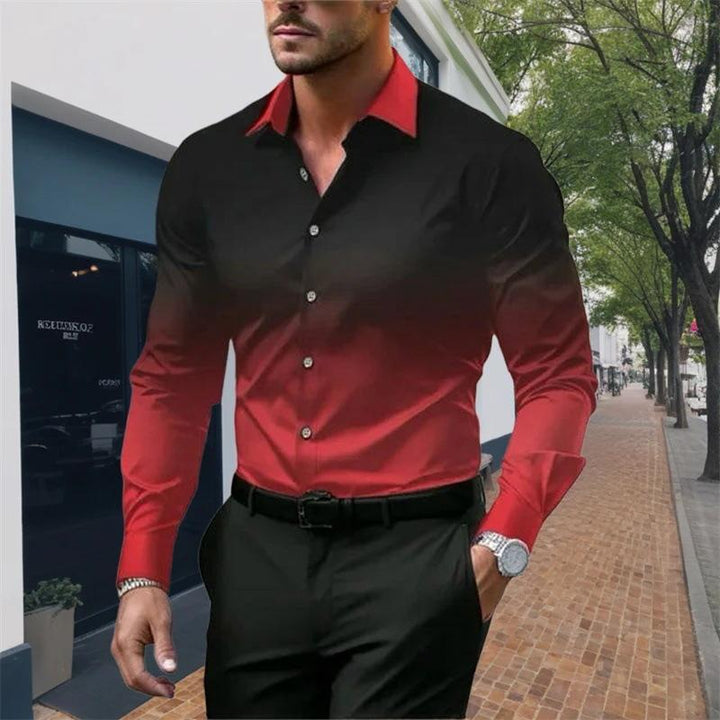 Eric - Gradient Lapel Button Shirt