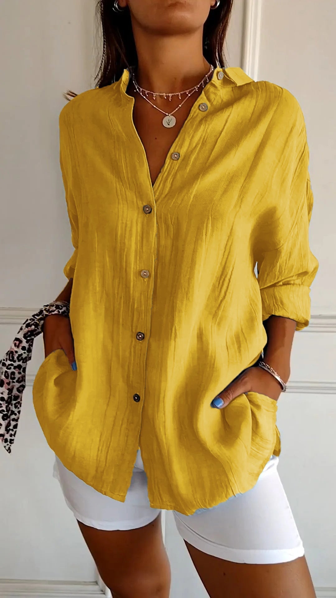 Women’s Oversized Button Blouse | Casual