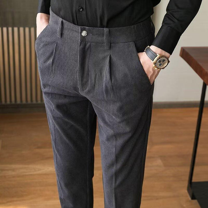 Hudson - Casual business solid corduroy pants