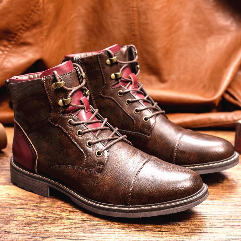 Jalen - Men's patchwork ankle shoes