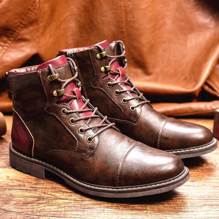 Jalen - Men's patchwork ankle shoes