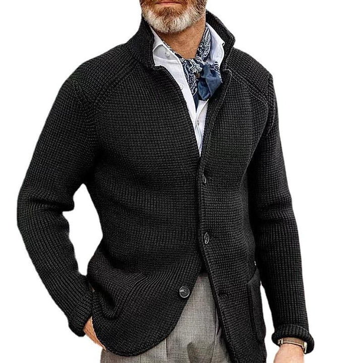 Evan - Men's Casual Stand Collar Knit Blazer