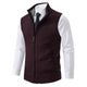 Men’s Zip-Up Knitted Vest | Sleeveless