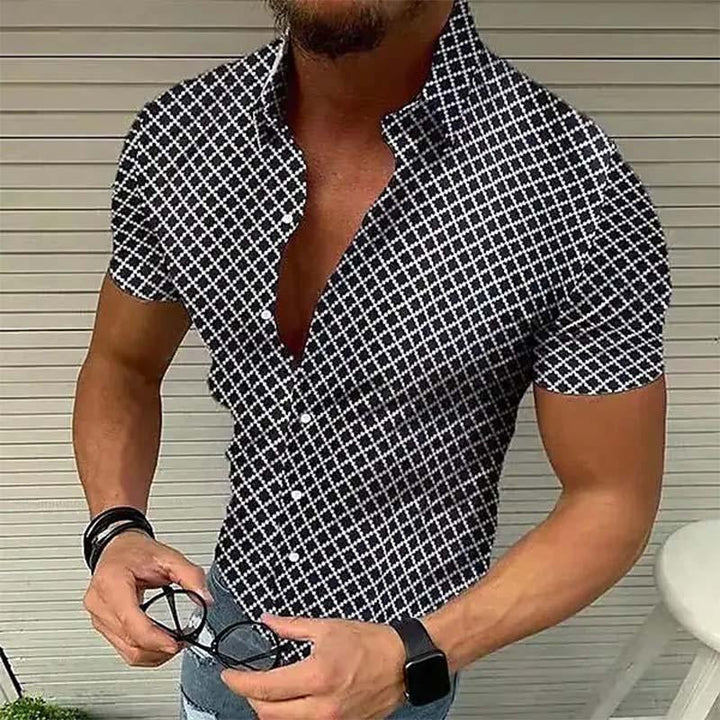 Weston - Casual printed lapel shirt for men
