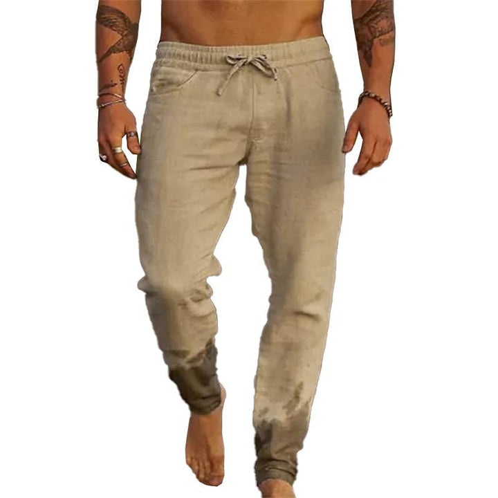 Alex - Men's Relaxed Fit Solid Color Drawstring Beach Pants