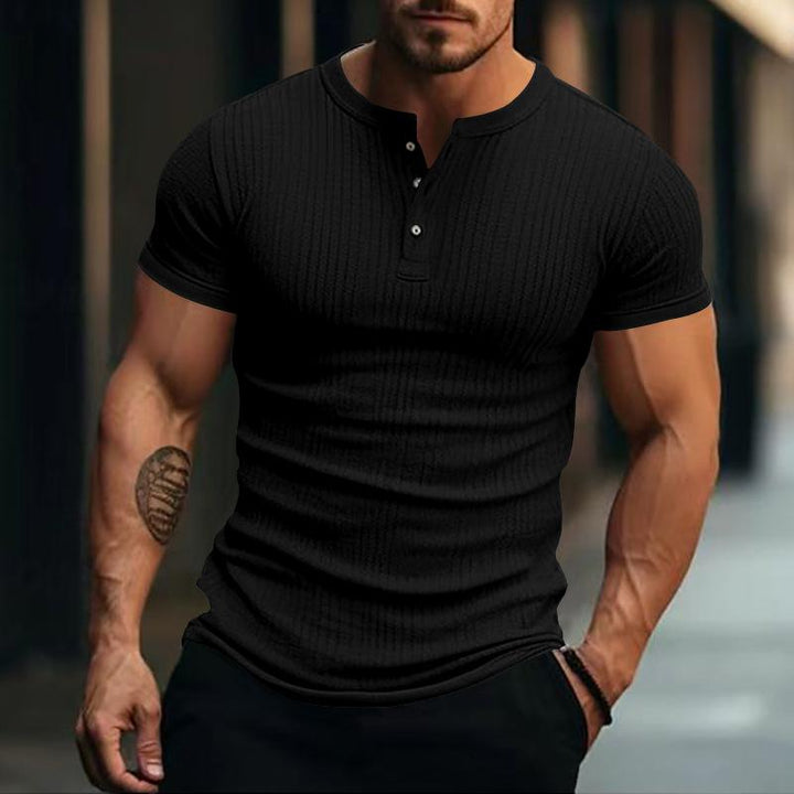 Zachary - Casual stretch knit short sleeve t-shirt