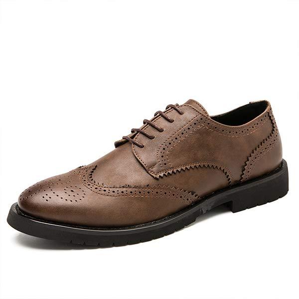Kalel - Men's carved leather brogue shoes