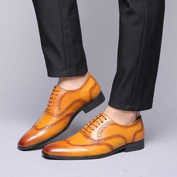 Benton - Men's classic brogue office shoes