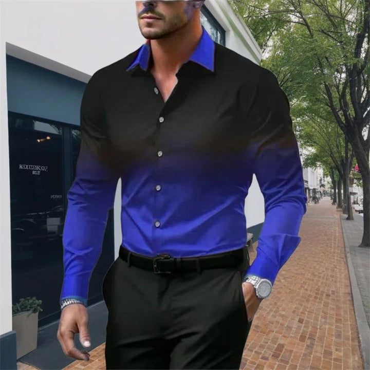 Eric - Gradient Lapel Button Shirt