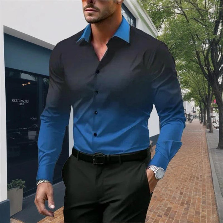 Eric - Gradient Lapel Button Shirt