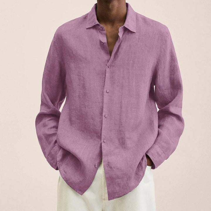 Brooks - Lapel long sleeve loose shirt