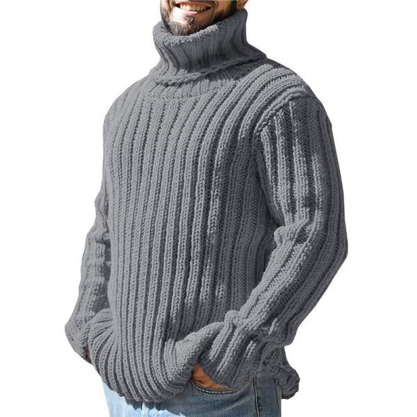 Damian - Men's Cozy Wool Turtleneck Sweater for Warmth