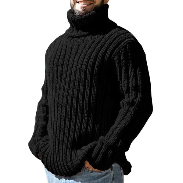 Damian - Men's Cozy Wool Turtleneck Sweater for Warmth