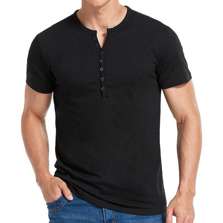 Archer - Short sleeve solid button t-shirt