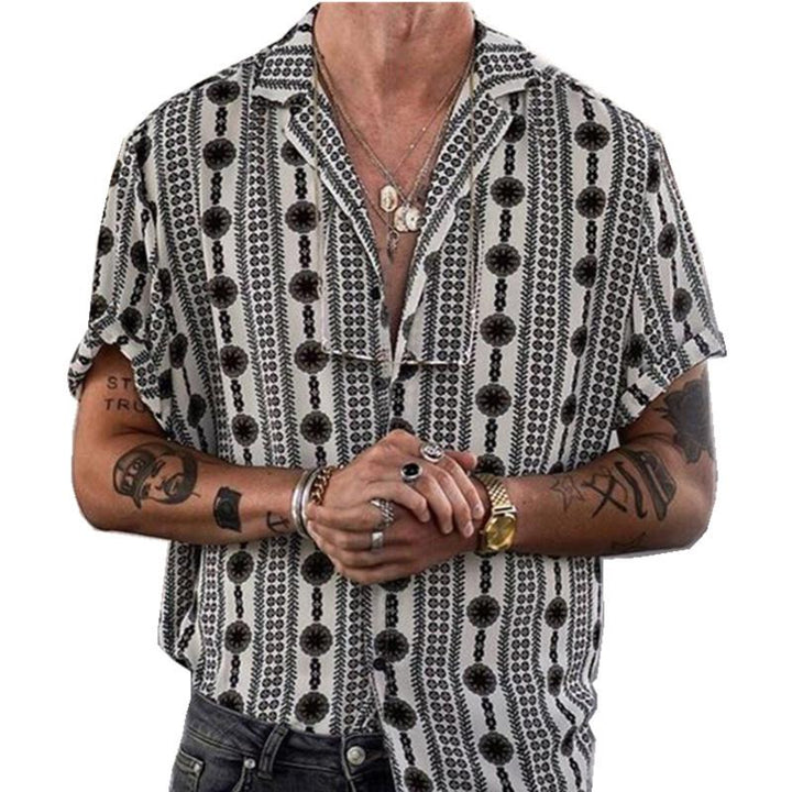 Jeremiah - Lapel print casual shirt for men