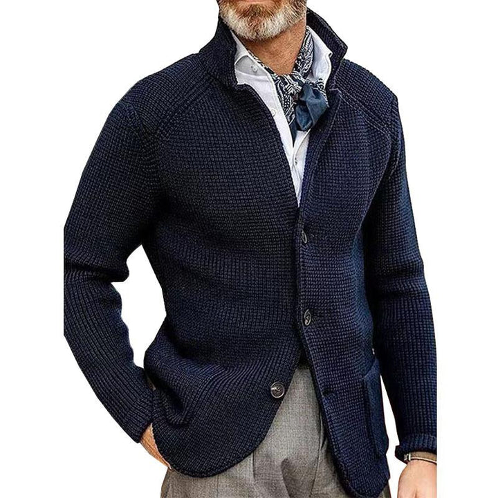 Evan - Men's Casual Stand Collar Knit Blazer