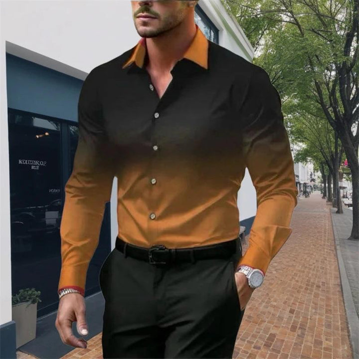 Eric - Gradient Lapel Button Shirt