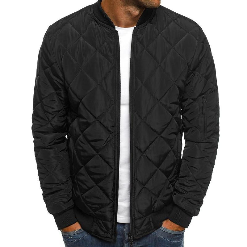 Gideon - Men's Insulated Stand-Up Collar Plain Thermal Jacket