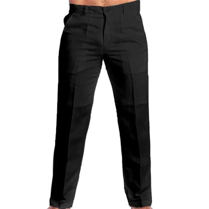Samuel - Casual solid linen blend pants