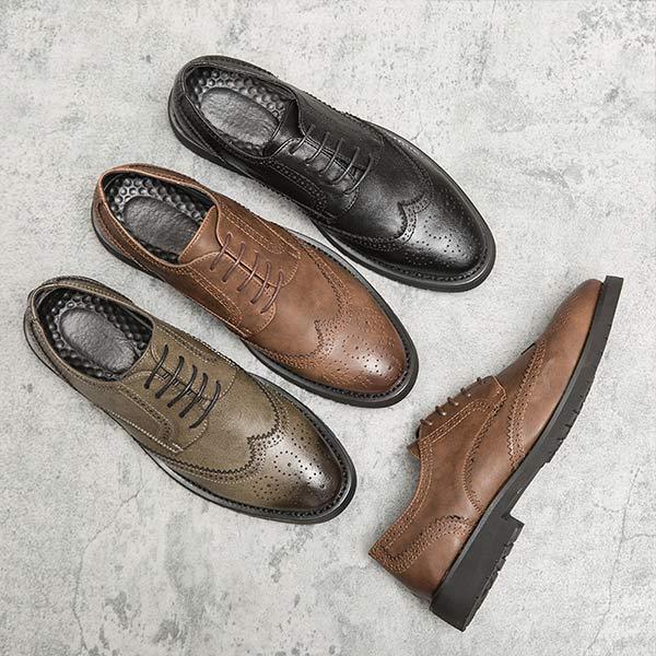 Kalel - Men's carved leather brogue shoes