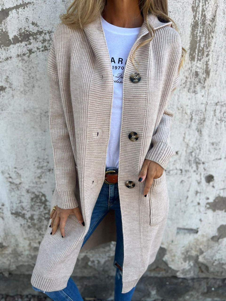 Women’s Long Buttoned Cardigan | Hooded