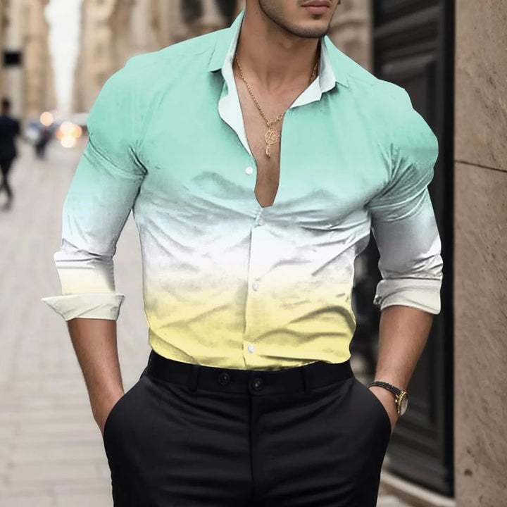 Eric - Gradient Lapel Button Shirt