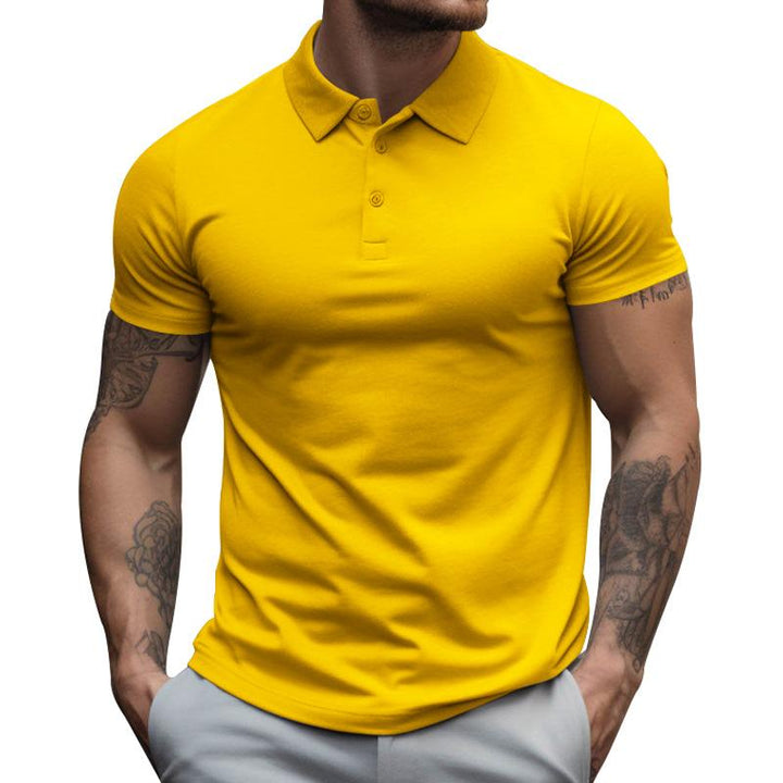 Miles - Men's Solid Slim Fit Short Sleeve Casual Polo Shirt
