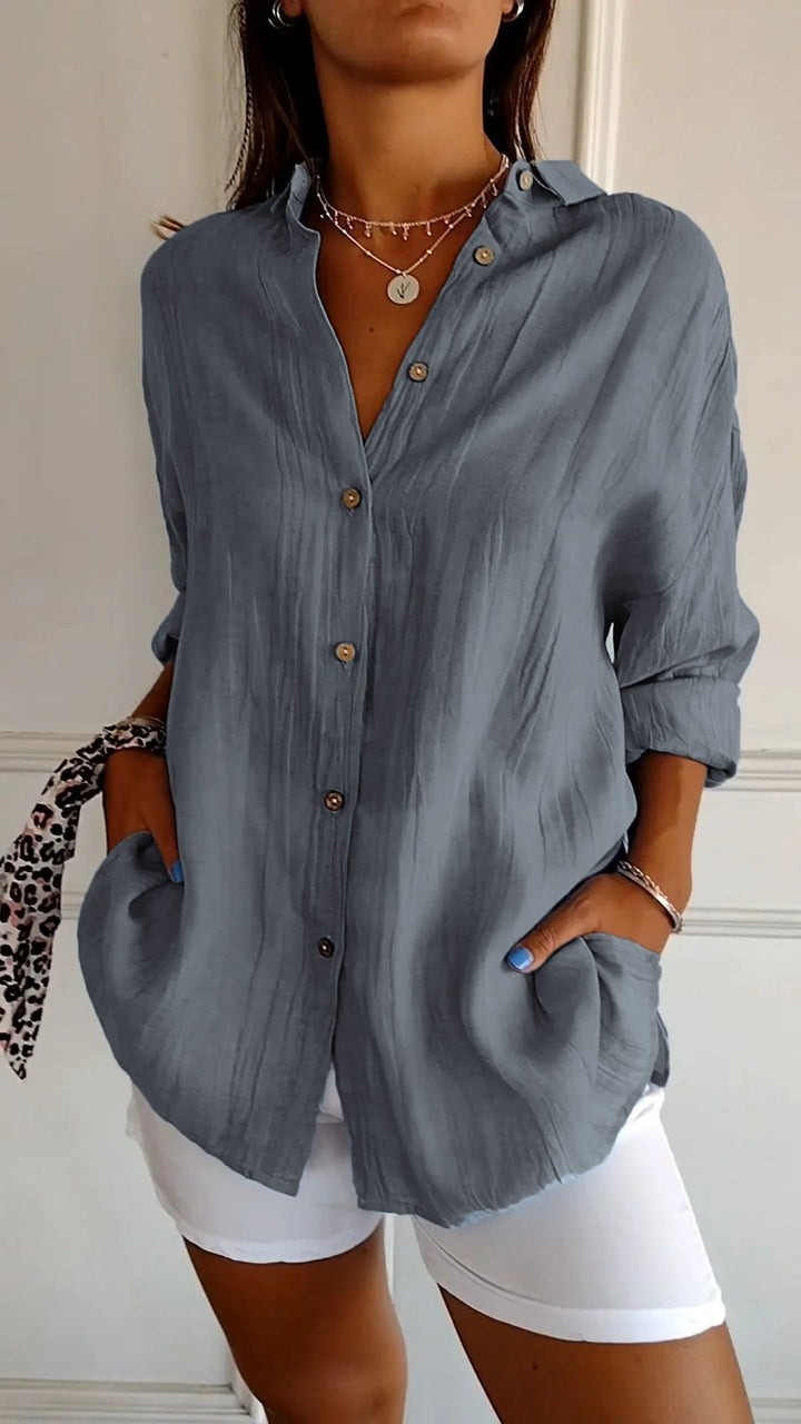 Women’s Oversized Button Blouse | Casual