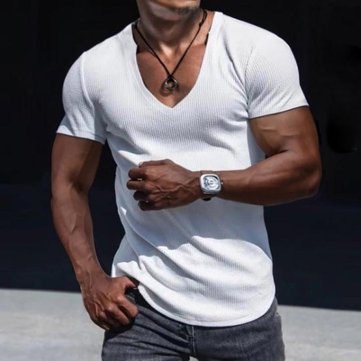 Emmett - Slim fit sport v-neck t-shirt