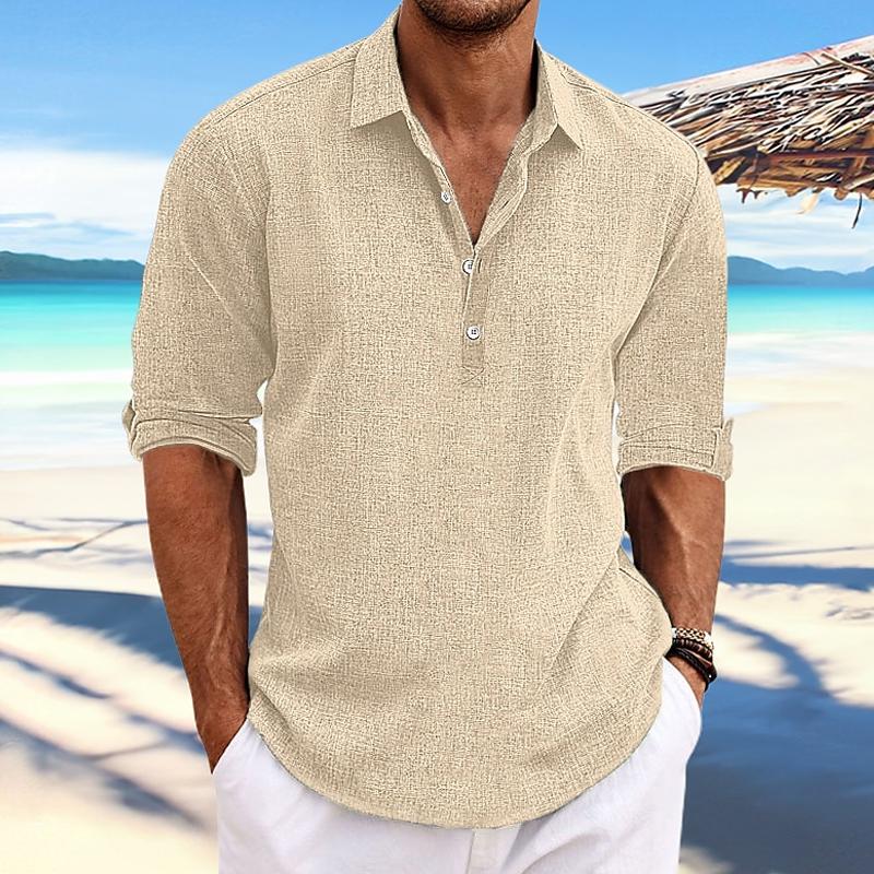 Brandon - Casual solid pullover shirt