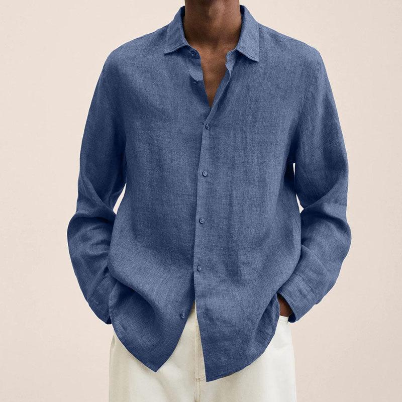 Brooks - Lapel long sleeve loose shirt