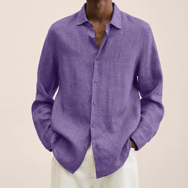 Brooks - Lapel long sleeve loose shirt