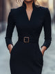 Women’s Elegant Belted Dress | Midi