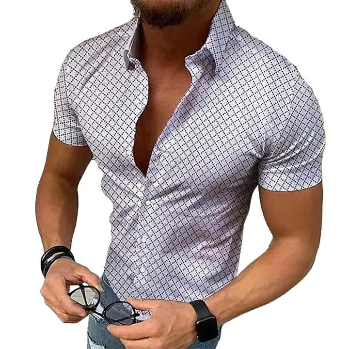 Weston - Casual printed lapel shirt for men