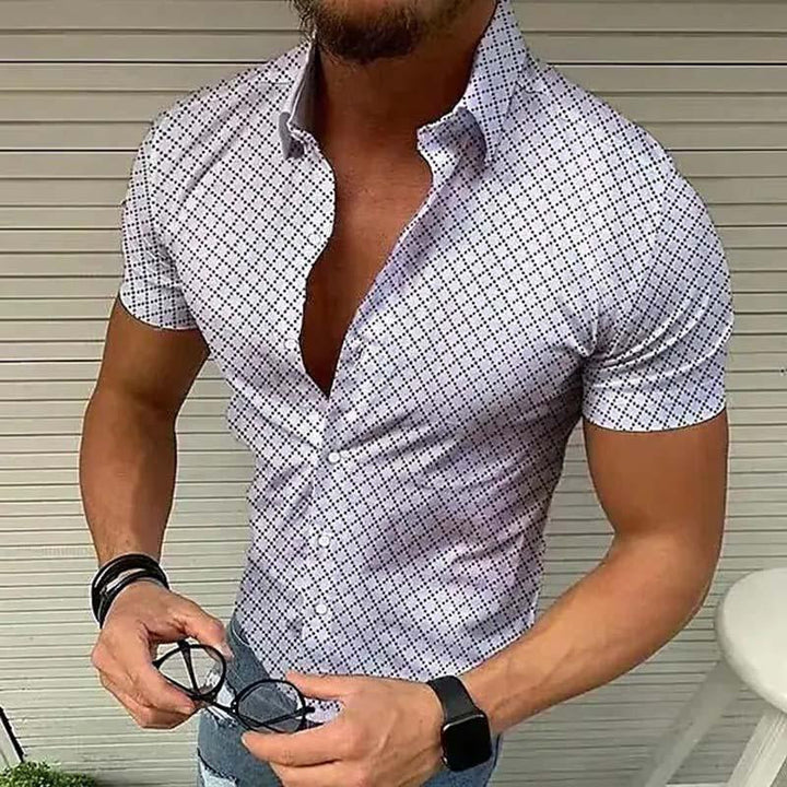 Weston - Casual printed lapel shirt for men