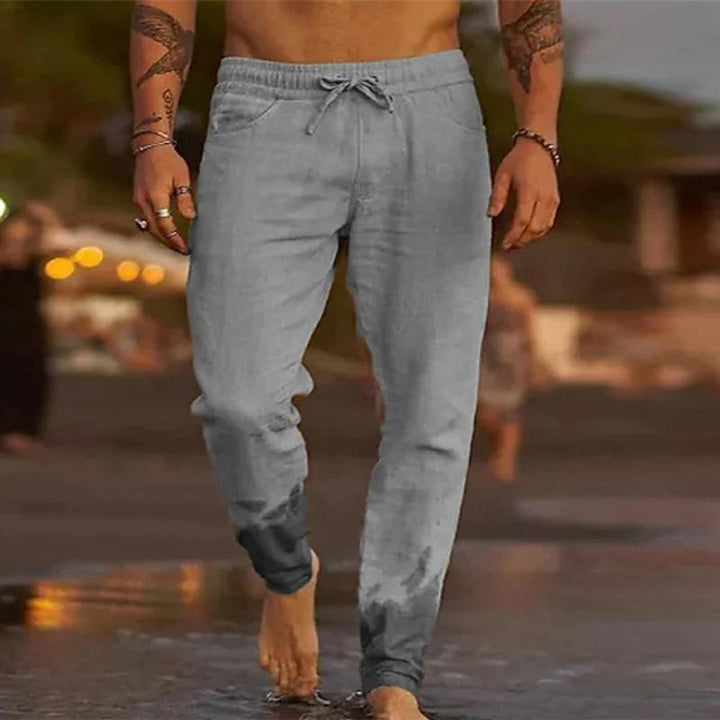 Alex - Men's Relaxed Fit Solid Color Drawstring Beach Pants